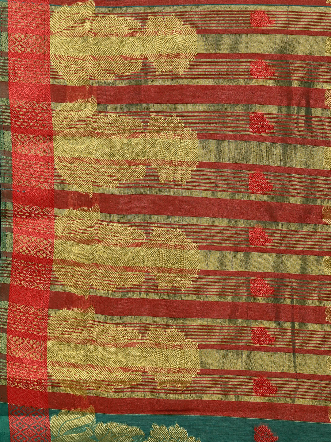 Floral Chanderi Silk Saree with Zari Resham Weaving