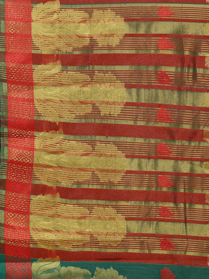 Floral Chanderi Silk Saree with Zari Resham Weaving