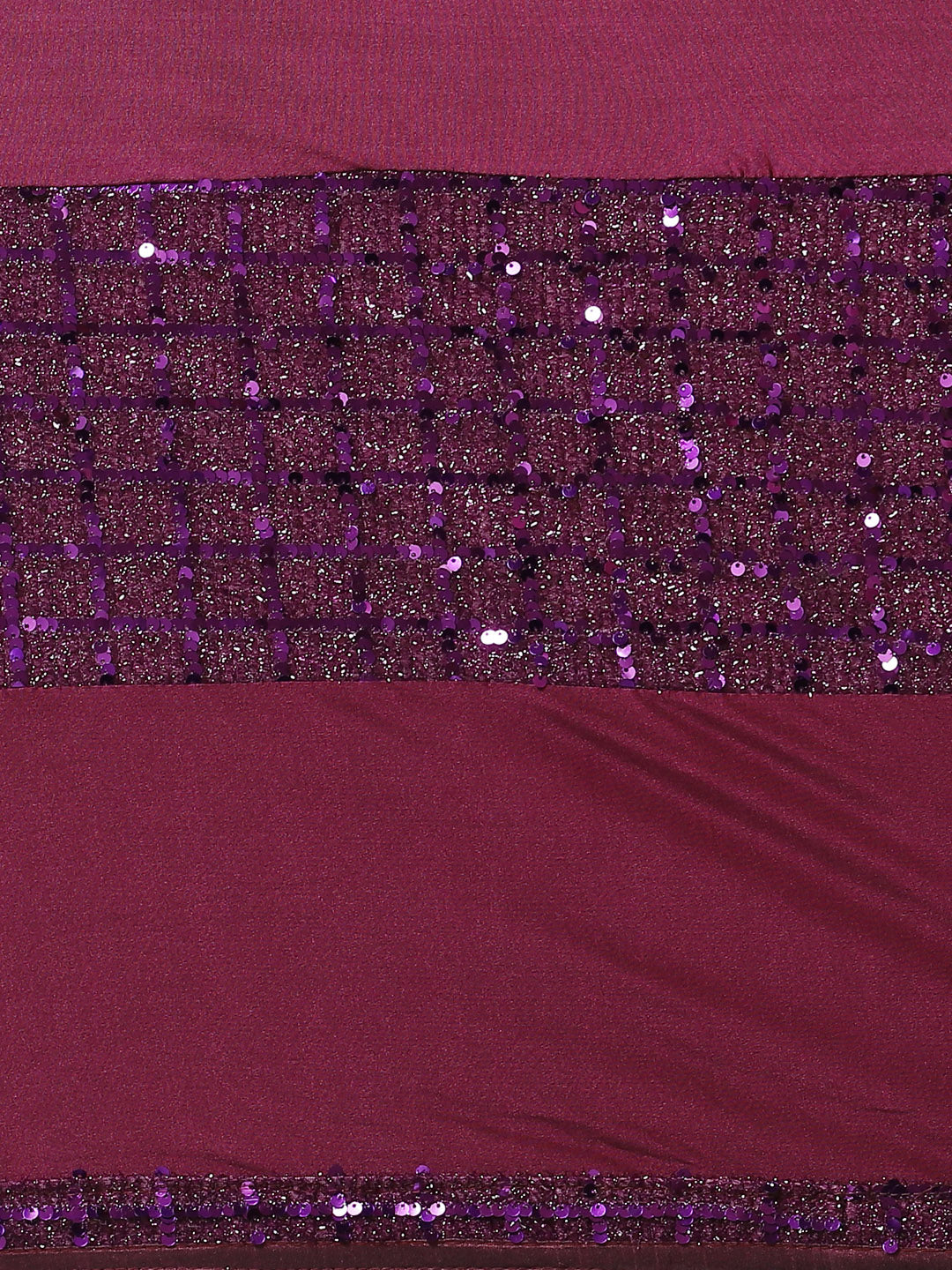 Bling Lycra Sequined Saree with Stylish Panels & Sequence Embroidery