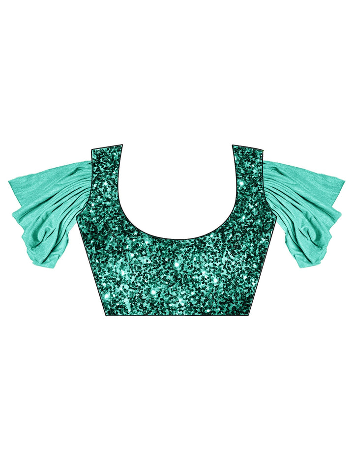 Made to Measure Party Wear Saree with Sequin Embellished Blouse