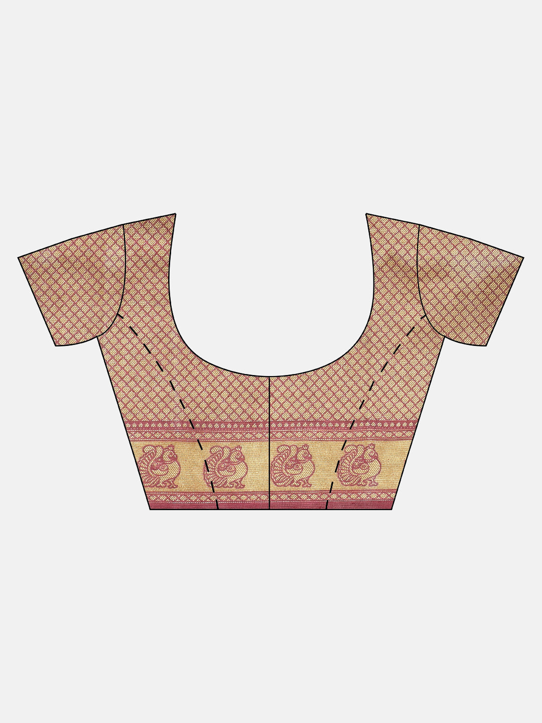 Orange Bhagalpuri Silk Digital Printed Saree with Mughal Wine Border
