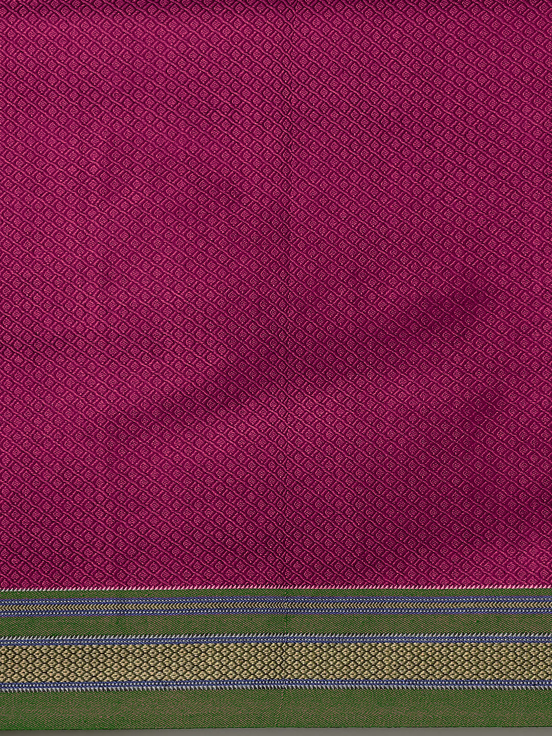 Purple Resham Woven Brocade Saree with Contrast Border