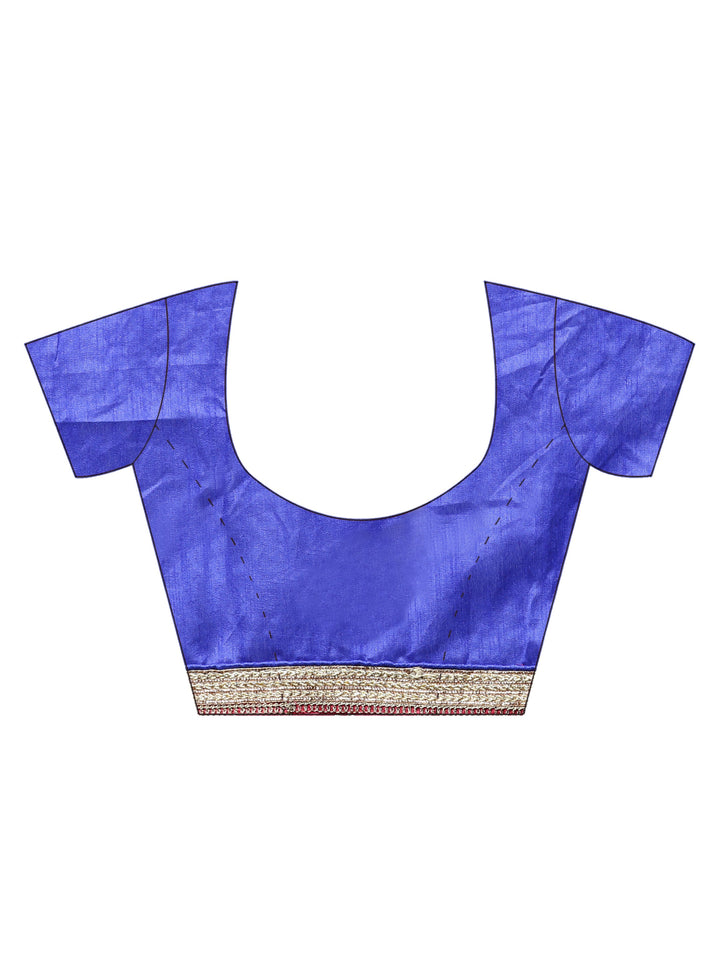 Chanderi Cotton Silk saree with Floral Print and Resham Embroidery