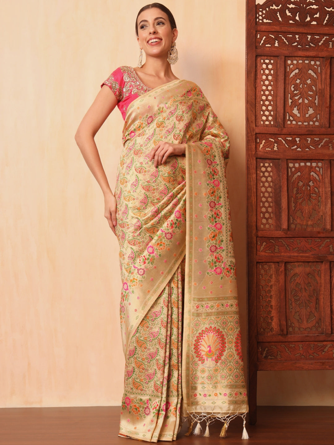 Khinkhwab Banarasi Brocade Handwoven Traditional Saree