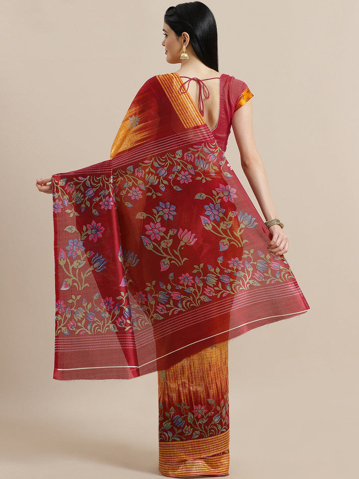 Bhagalpuri Silk Ombre Printed Saree