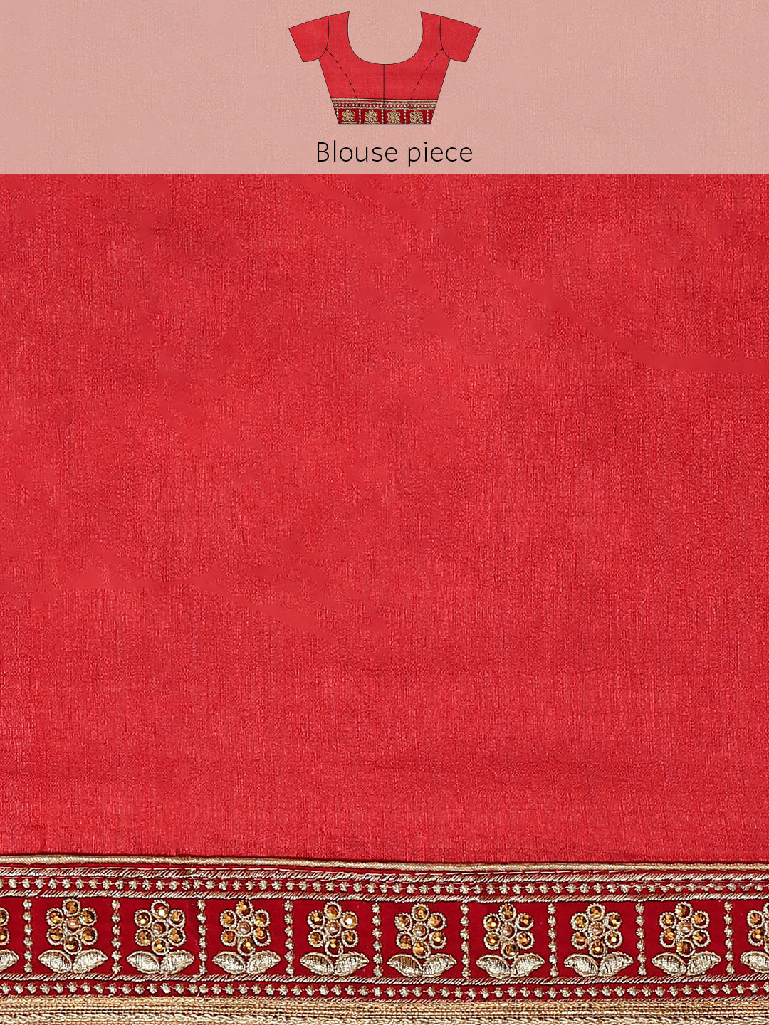 Red Chiffon Bandhej Printed Embroidered Traditional Saree