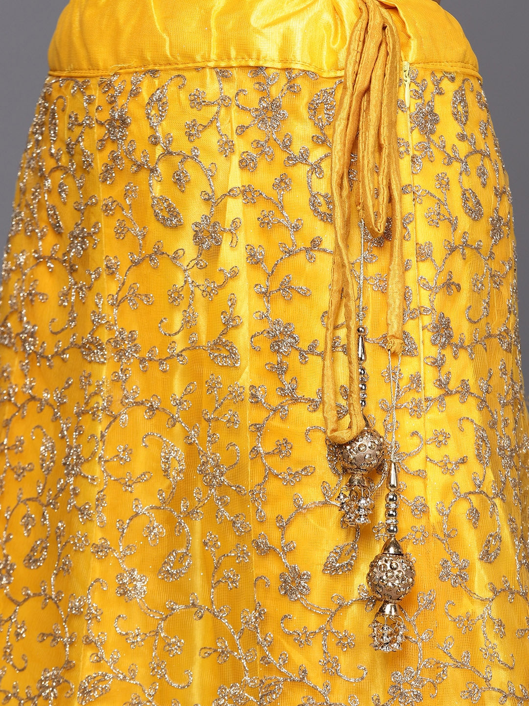 Kasab Zari Embroidery Semi-Stitched Lehenga Choli Set