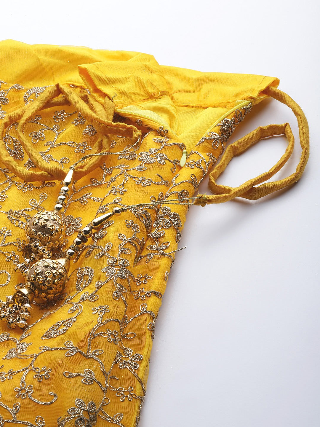 Kasab Zari Embroidery Semi-Stitched Lehenga Choli Set