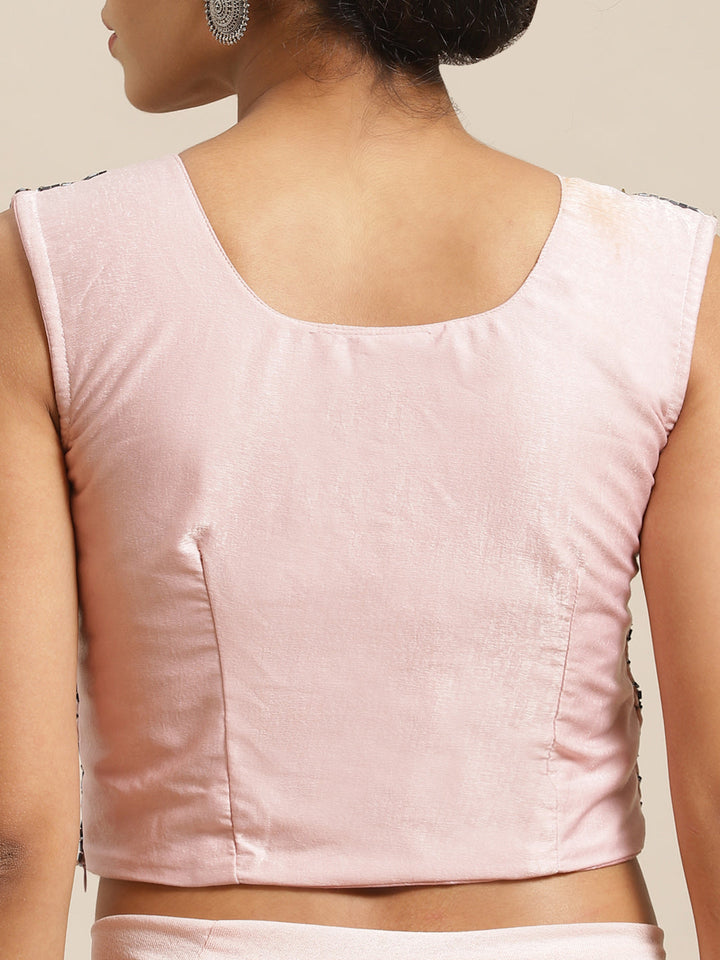 Pastel Romance Ruffled Pre-stitched Saree with Oxidised Embroidered Bling Yoke