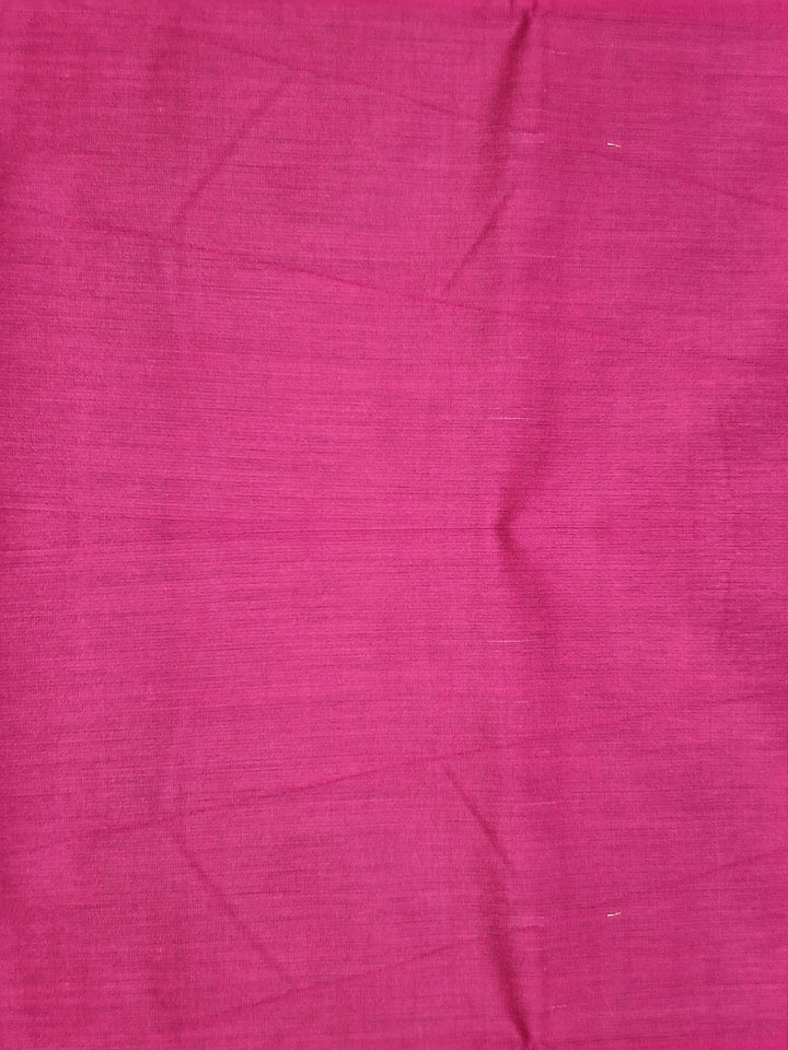 Banarasi Silk Unstitched Suit Set with Gold Zari Booti, Pink Bottom & Jaal Dupatta