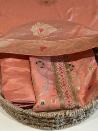 Orange Woven Festive Suit