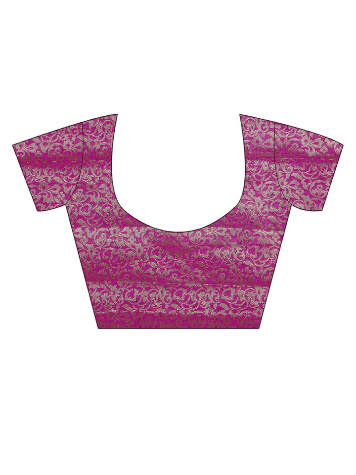 Pink Colored Chiffon Batik Print  Designer Saree.