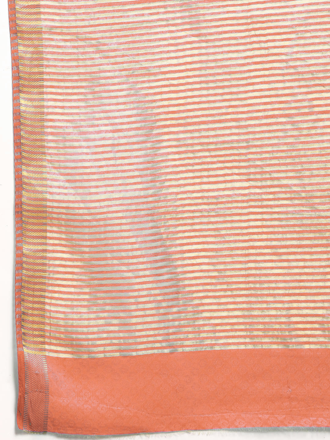Resham Self Woven Traditional Silk Saree with Gold Zari Geometrical Border