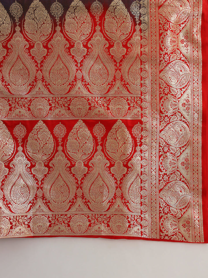 Traditional Banarasi Silk Kanjeewaram saree with Patli Pattern