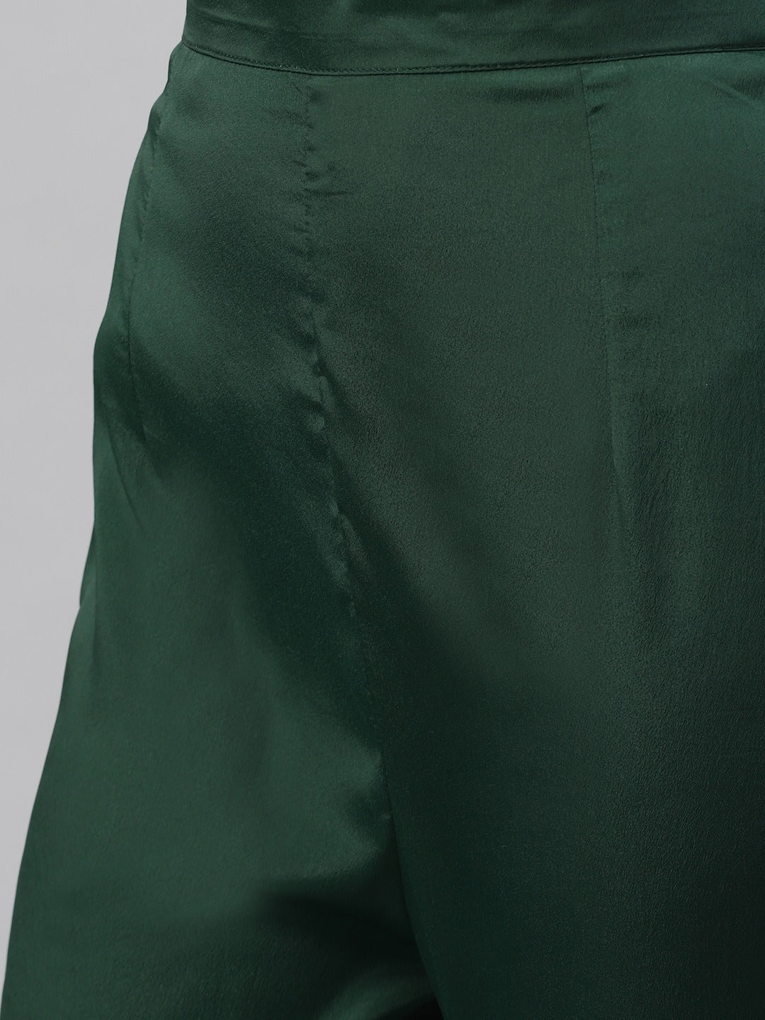 Green Resham Embroidered Crepe Dress Material with Contrast Dupatta