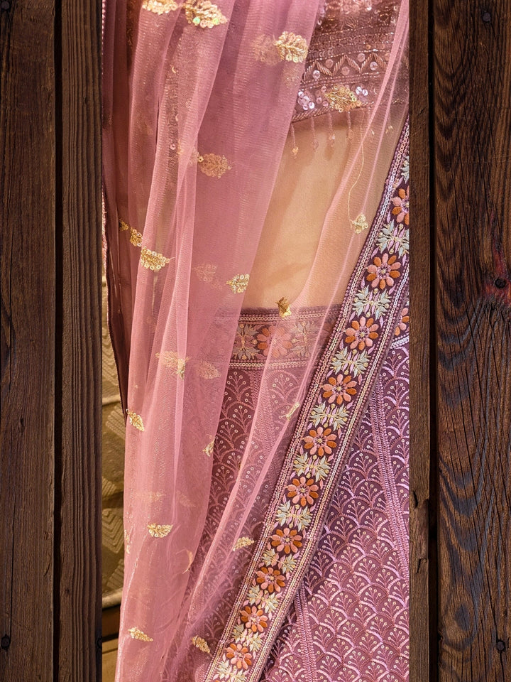 Majestic Mauve Mystique Lehenga