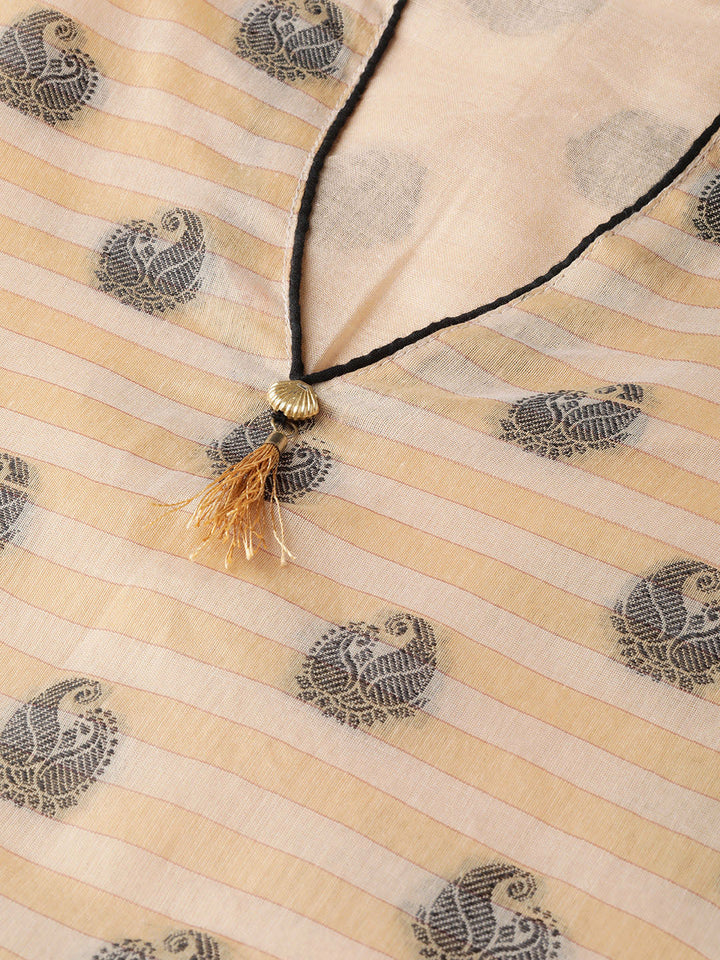 Banarasi Kurta Set with Resham Zari Weaving