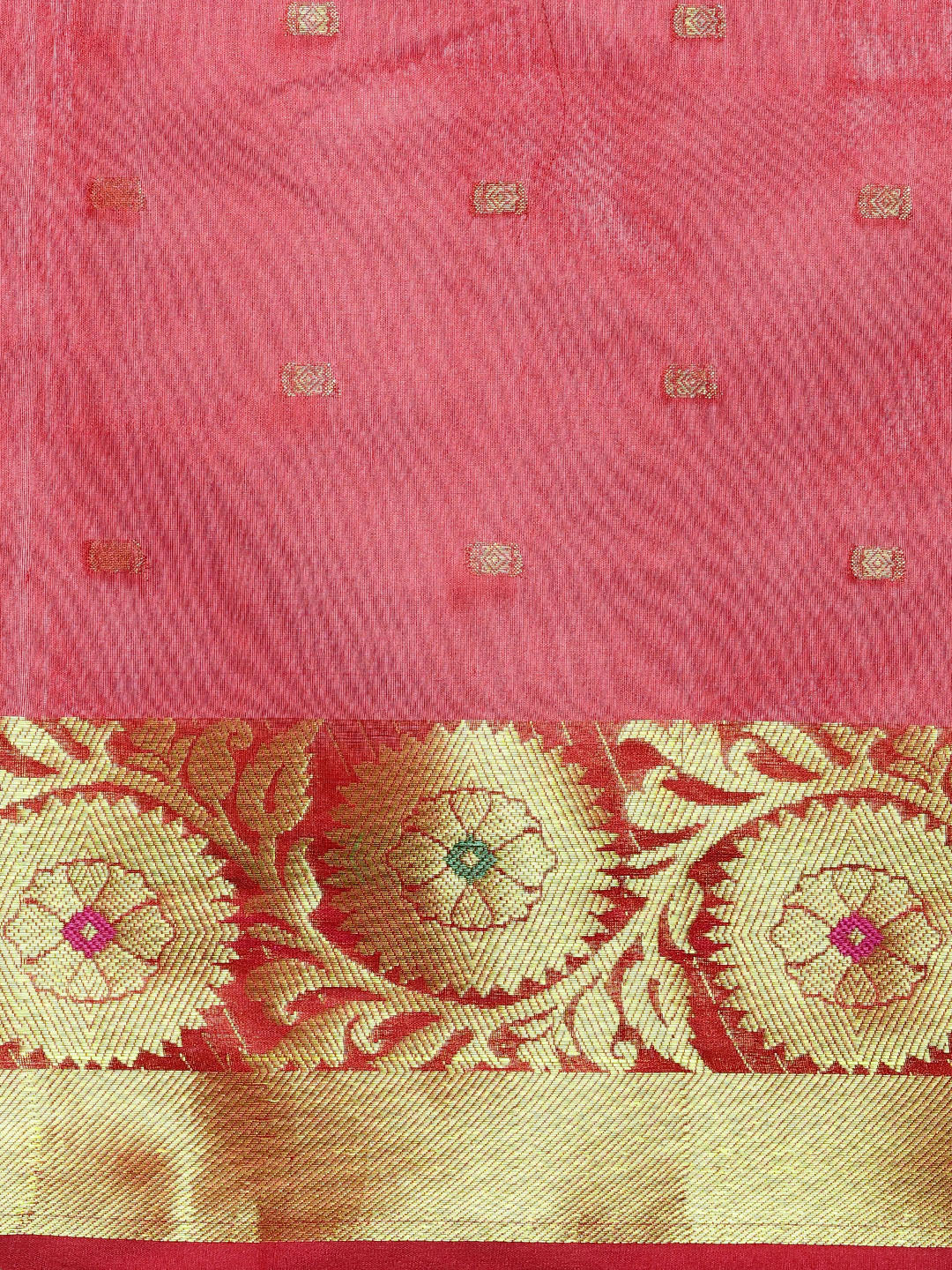 Banarasi Handloom Silk Saree Woven with Resham and Zari Weaving