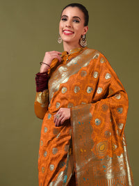 Chhabra 555 Handloom Banarasi Brocade Silk saree with Intricate Meenakari Weaving & Paisley Border