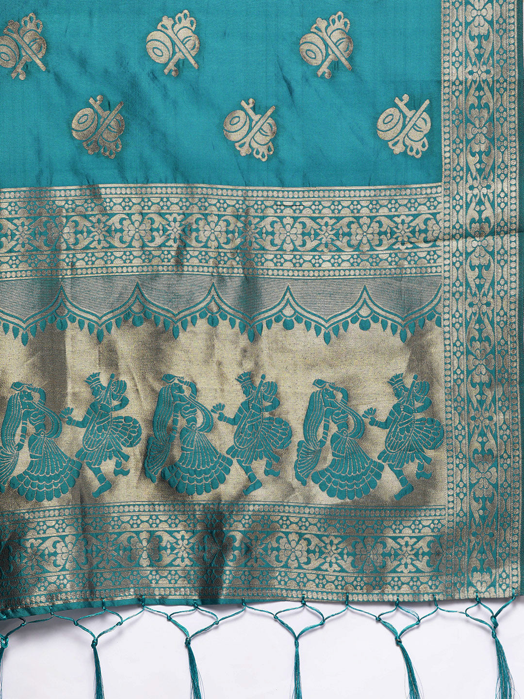 Red Semi Stitched Banarasi Brocade Silk Lehenga Set with Floral Zari, Meenakari Weaving