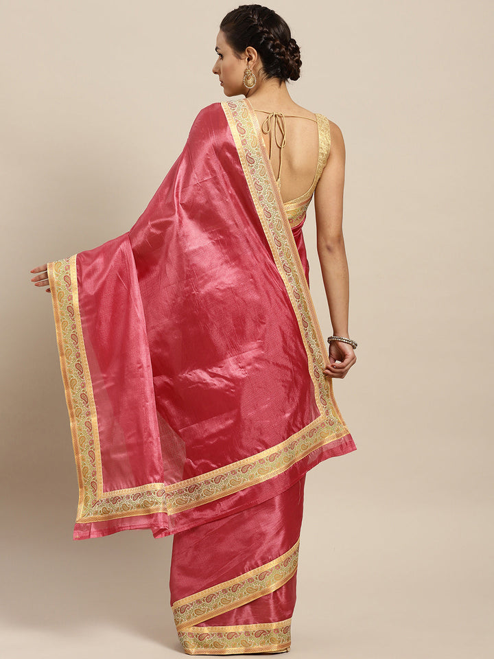 Tussar Silk Banarasi Saree with Meenakari Pattern Border