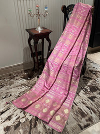 Graceful Pink Silk Saree