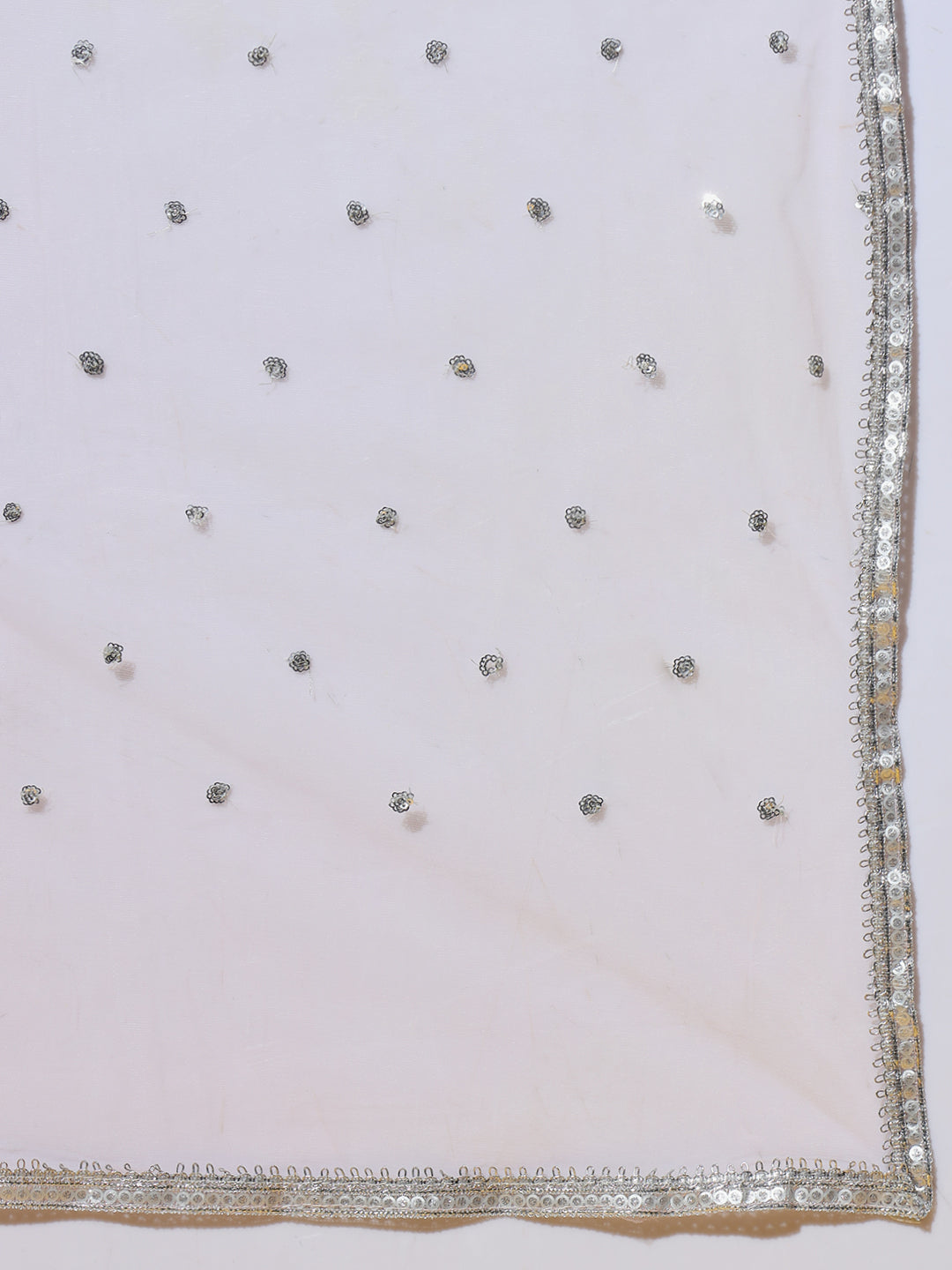 Pastel Peplum KaLidar Kurta Set with Pearl Bead Embellished Neckline