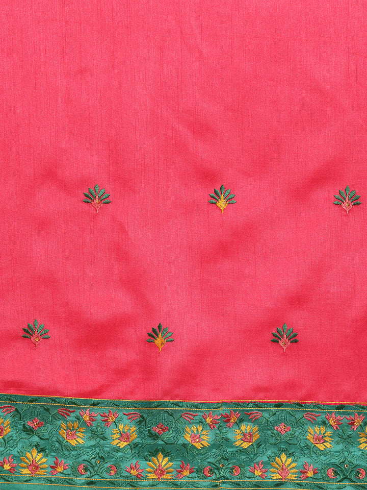 Tussar Banarasi Silk saree with Katha Embroidery