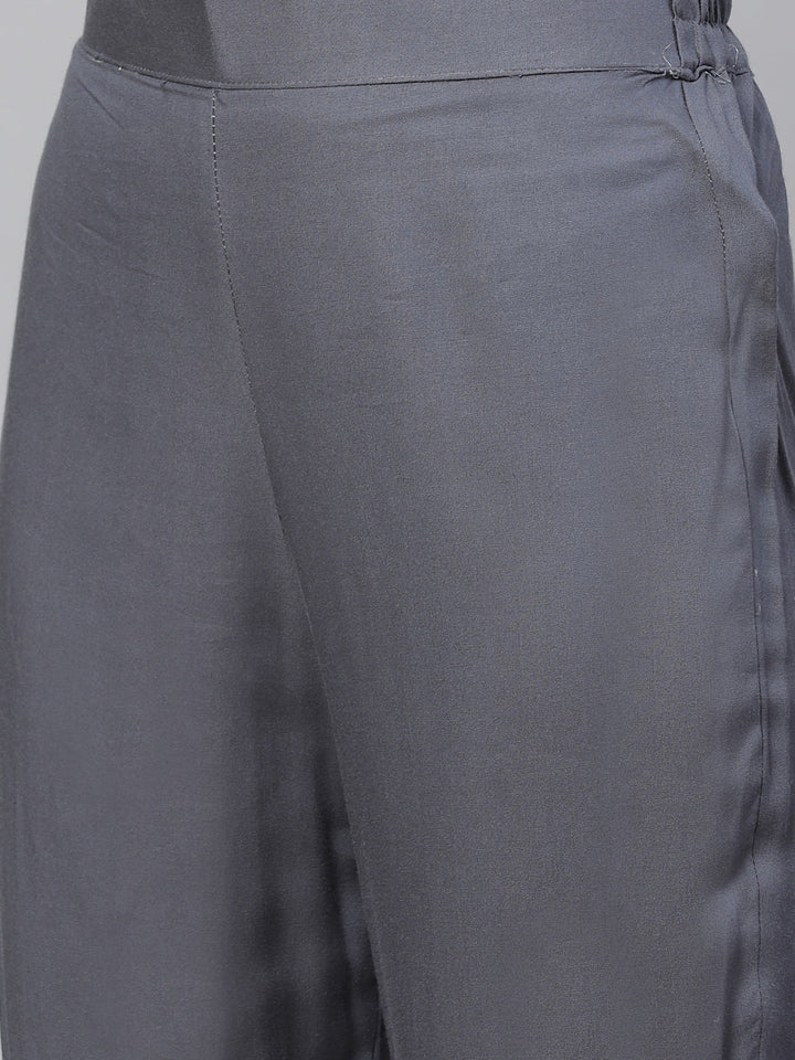 Chanderi Silk Dress Material with Digital Indigo & Indie Print with Maheshwari Dupatta