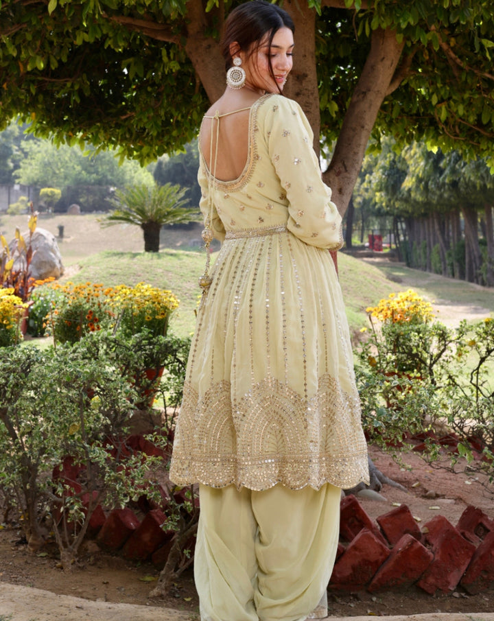 Gota Patti Embroidery Georgette Kurta Patiala with Embellished Dupatta