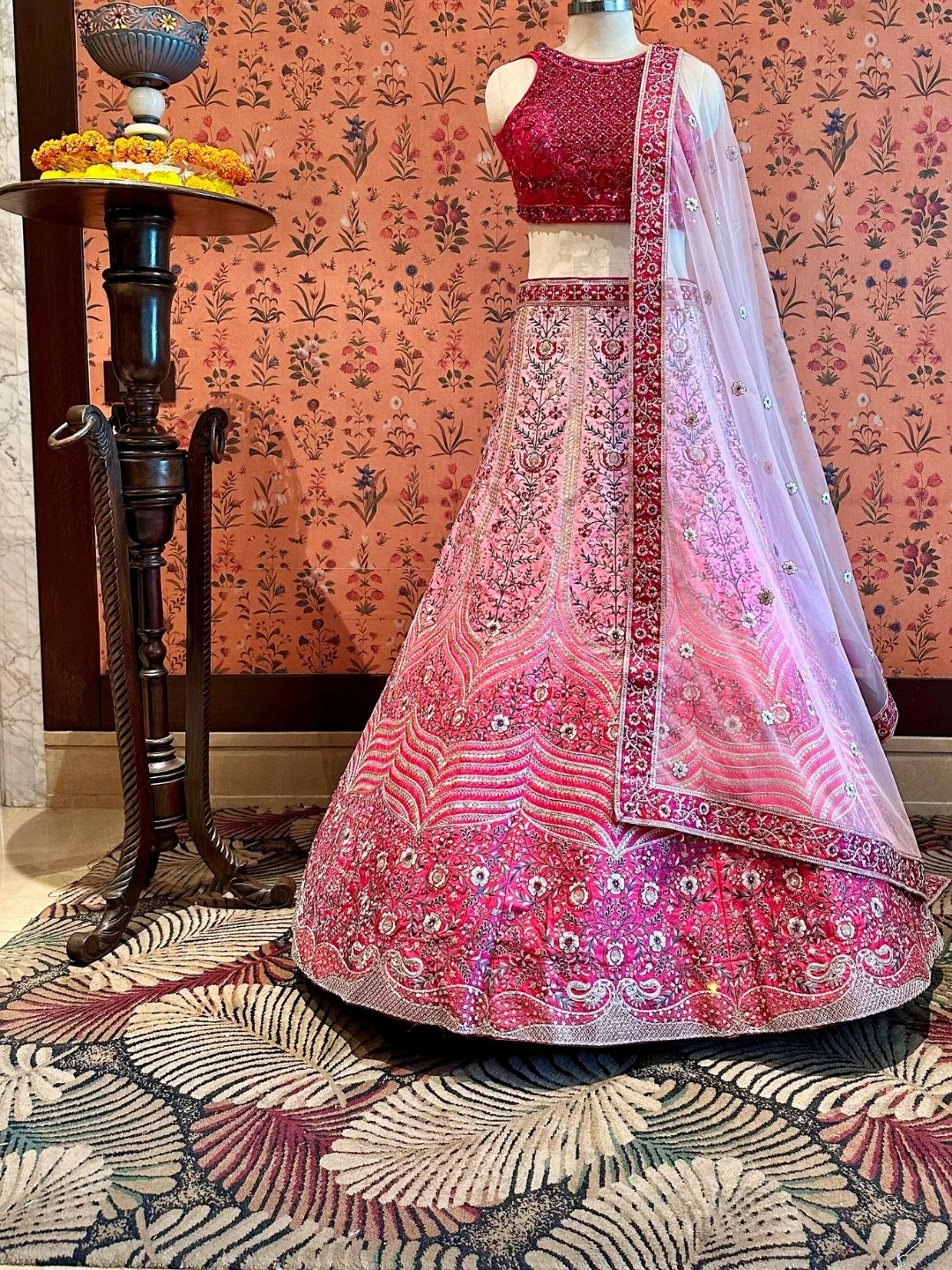 Radiant Ruby Red Lehenga