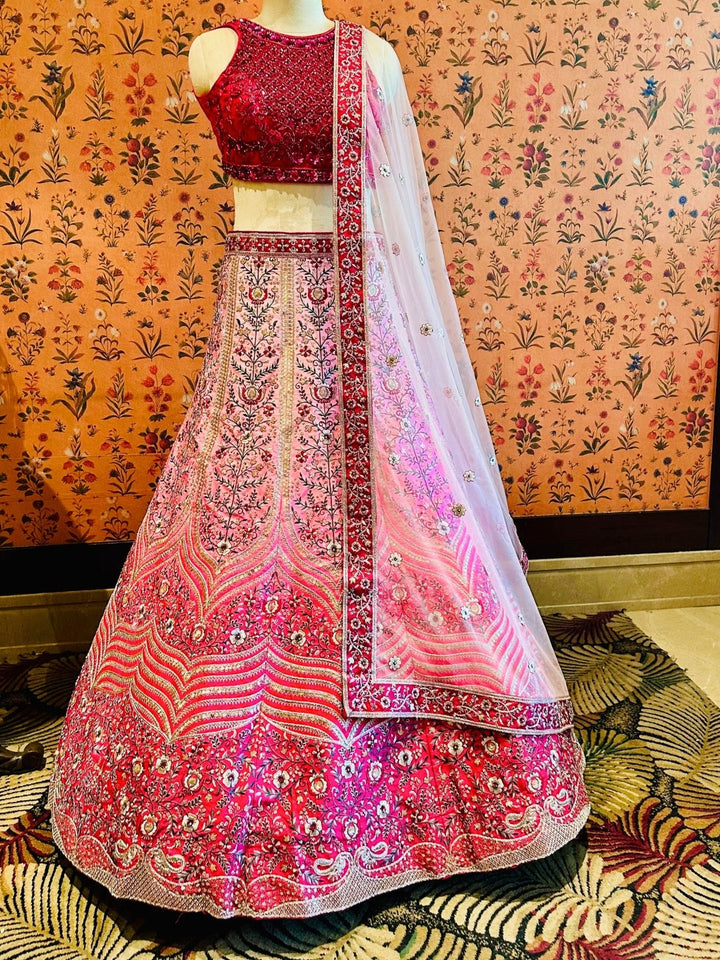 Radiant Ruby Red Lehenga