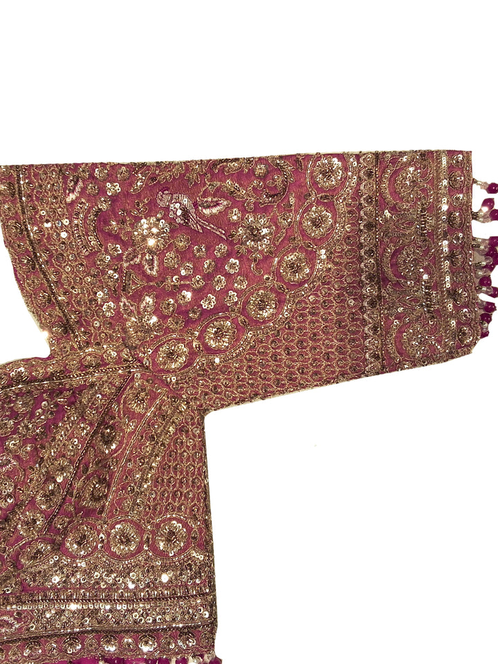 Mustard Gold Bridal Heavy Embroidered Lehenga Choli Set with Net Dupatta