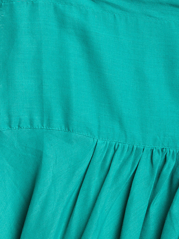 Cotton Dress Material with Floral Resham Embroidery