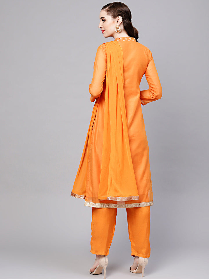 Embellished Kurta Set with Banarasi Handloom weaving