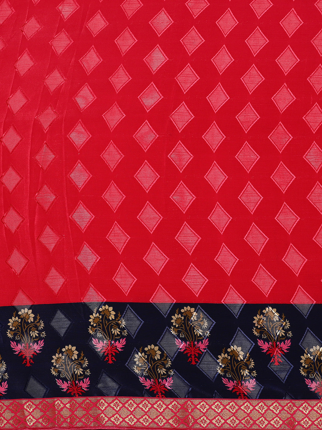 Crepe Printed Saree with Floral Digital print