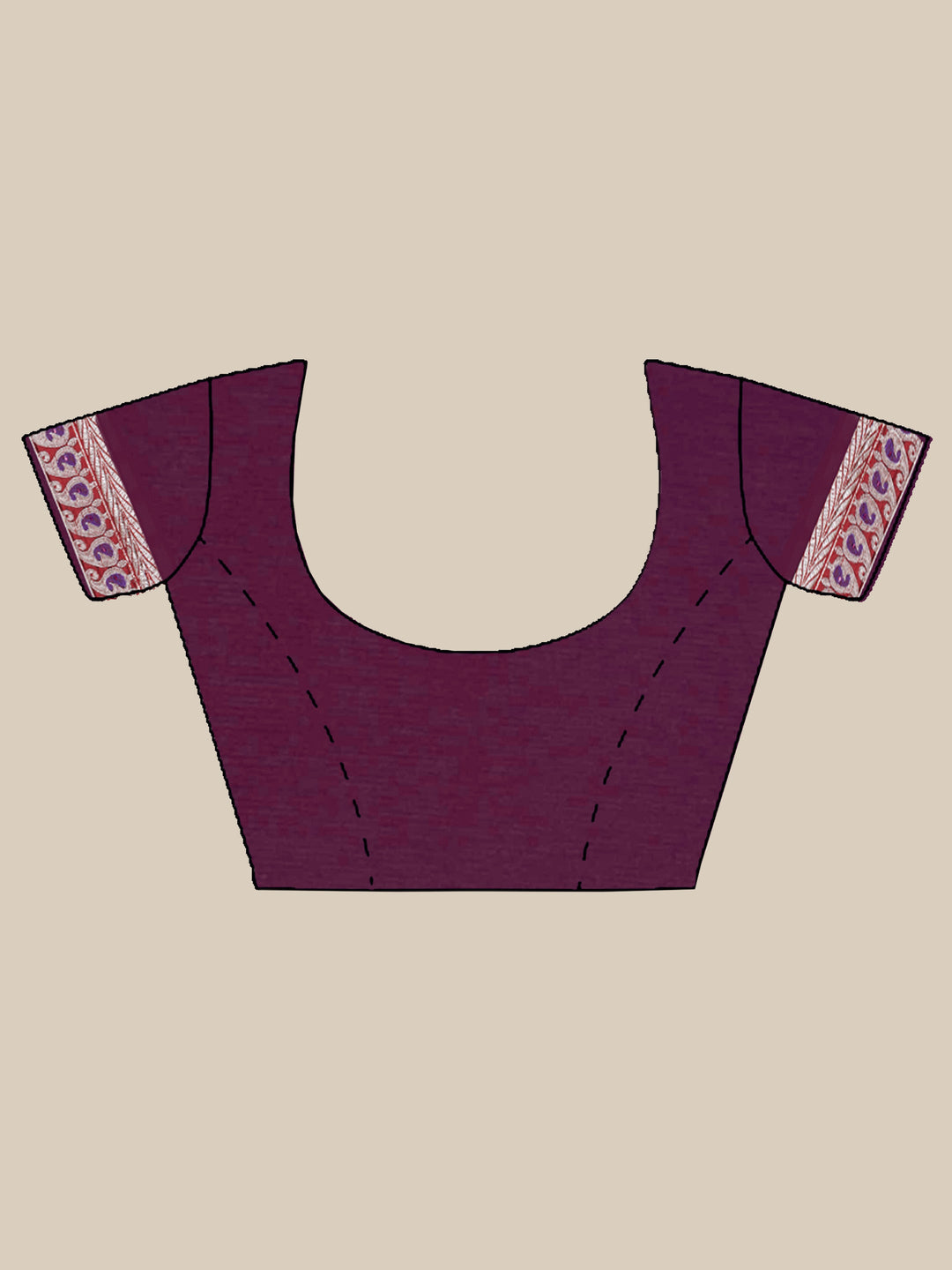 Burgundy Embroidered Georgette Party Wear Saree With Ethnic Ambi Motifs