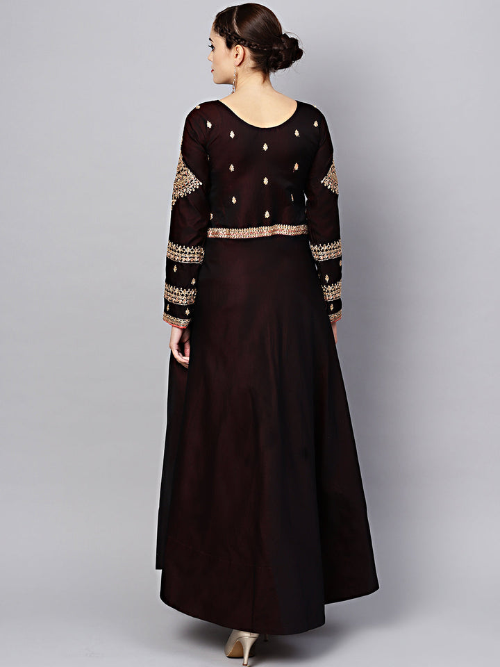 Embellished Gown with Zari and Resham Embroidery