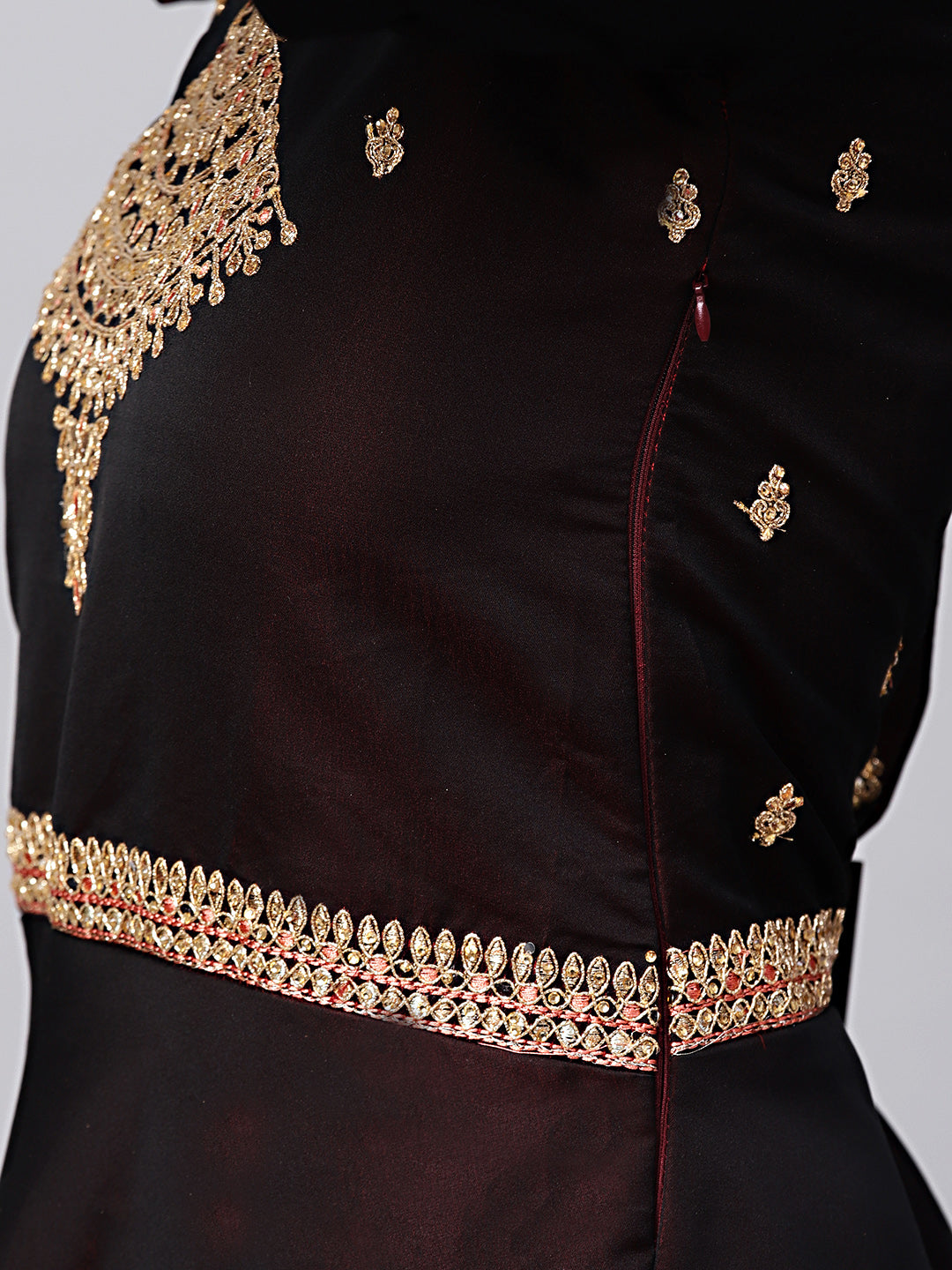 Embellished Gown with Zari and Resham Embroidery