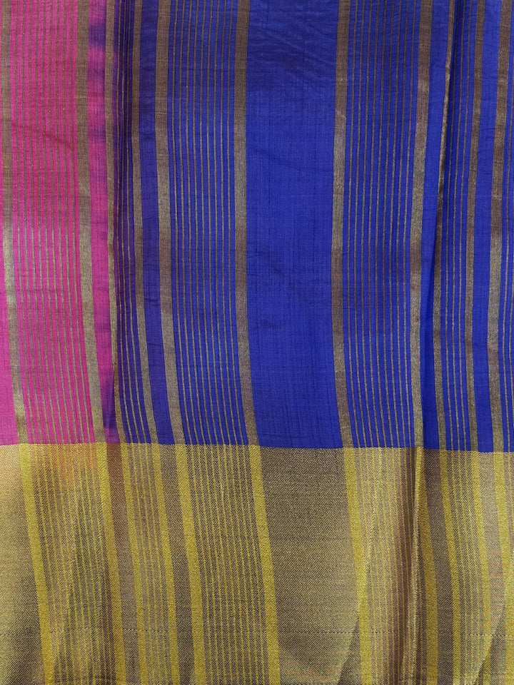 PInk & Blue Woven Design Banarasi Silk Saree
