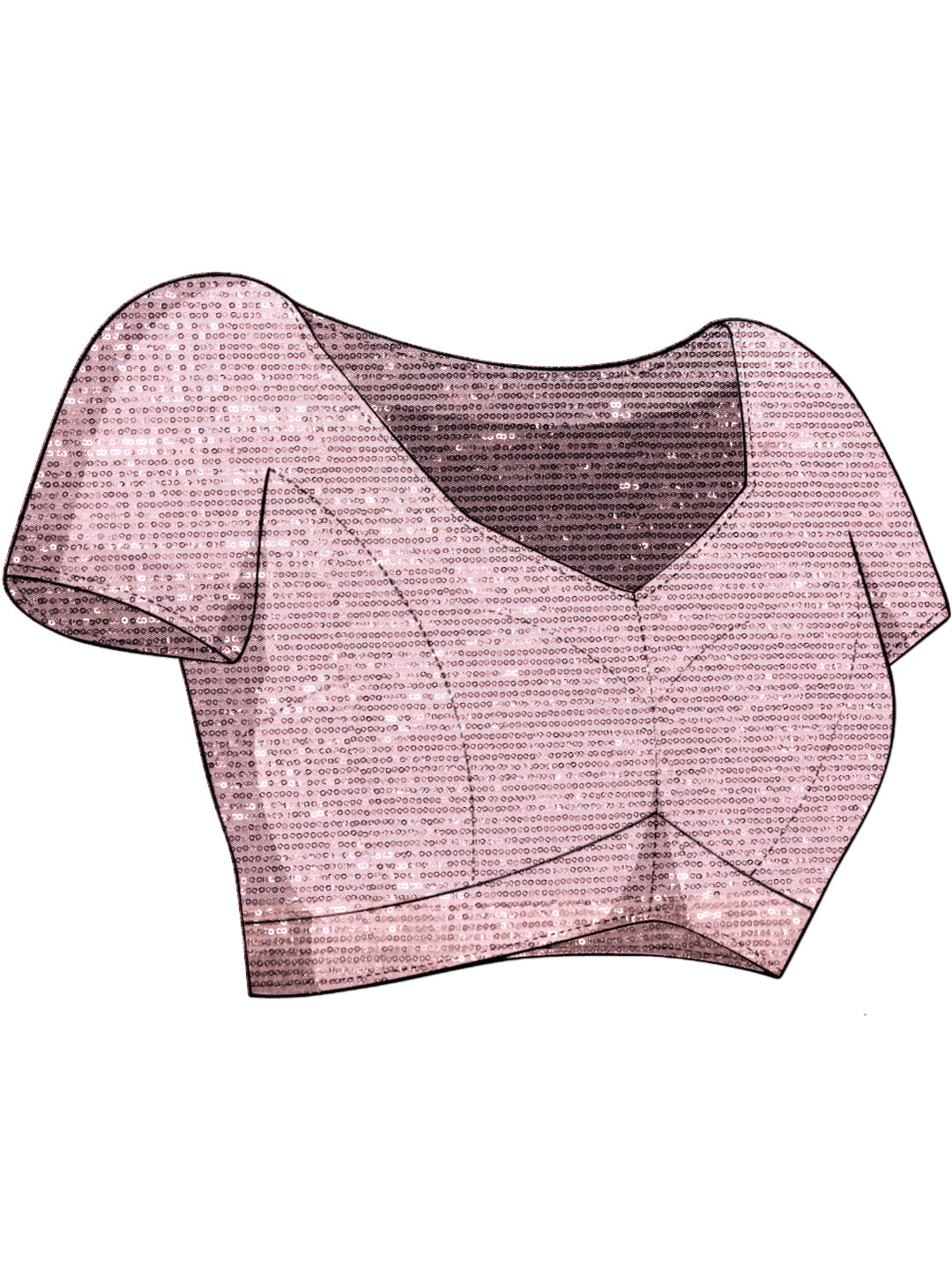 Cocktail Bling Flowy Embellished Saree with Allover Sequin Embroidery