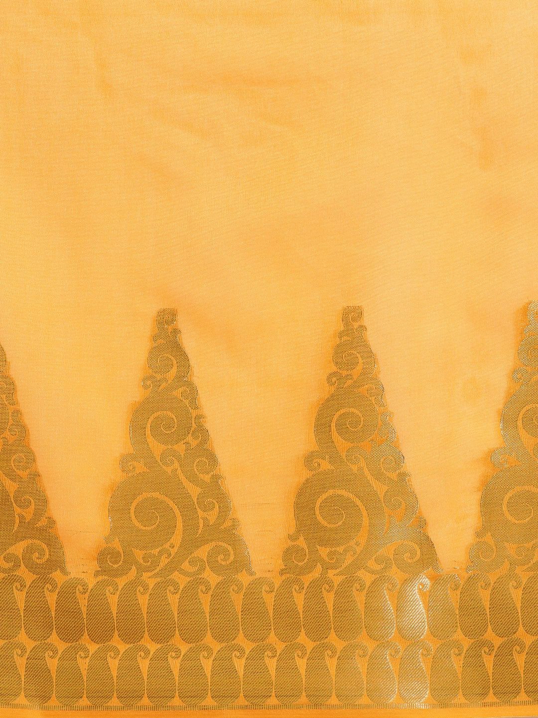 Banarasi Chanderi Silk Saree with Zari Temple Paisley Pattern