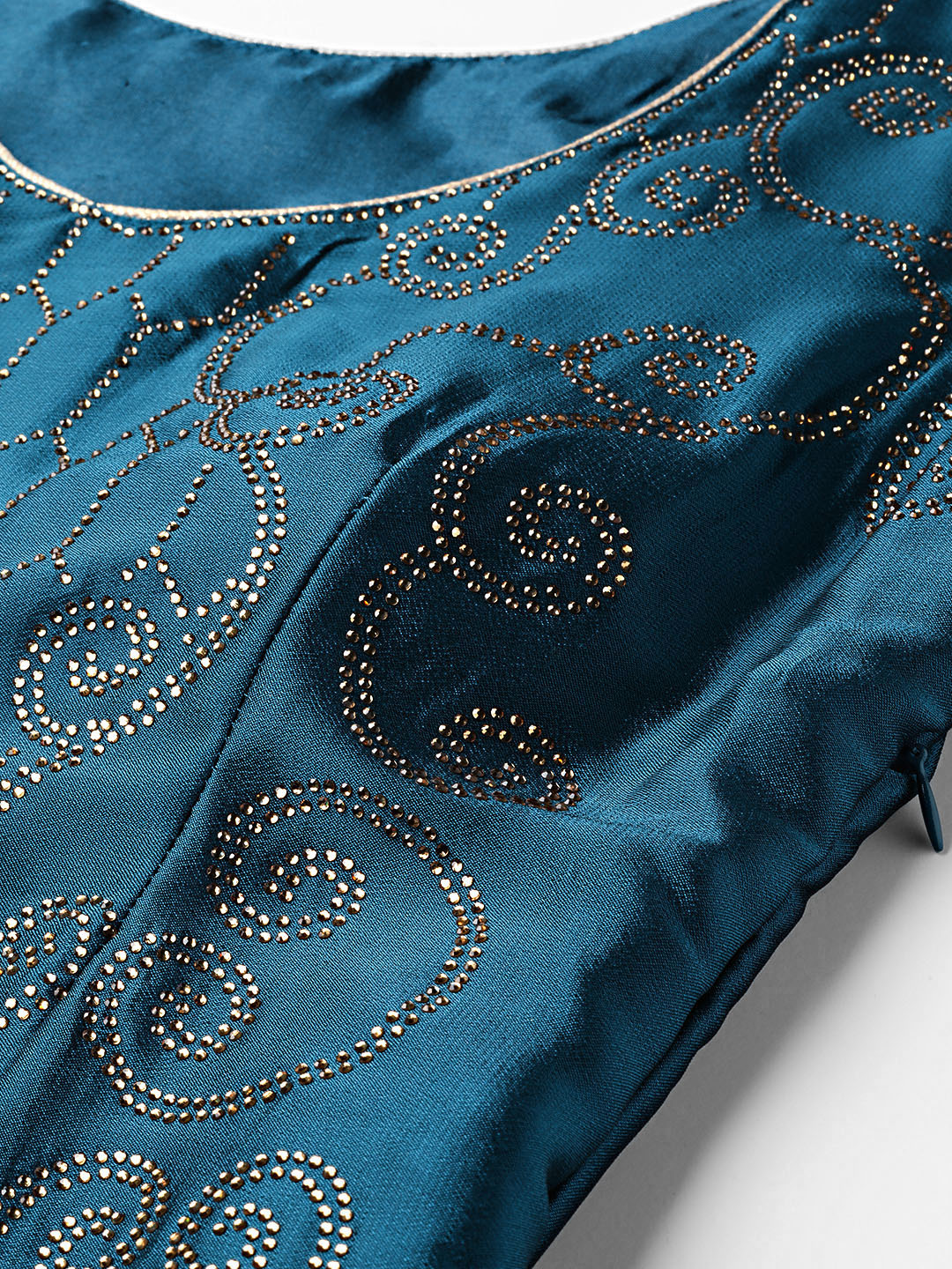 Crystal Embellished Kurta Set With Patiala Salwar