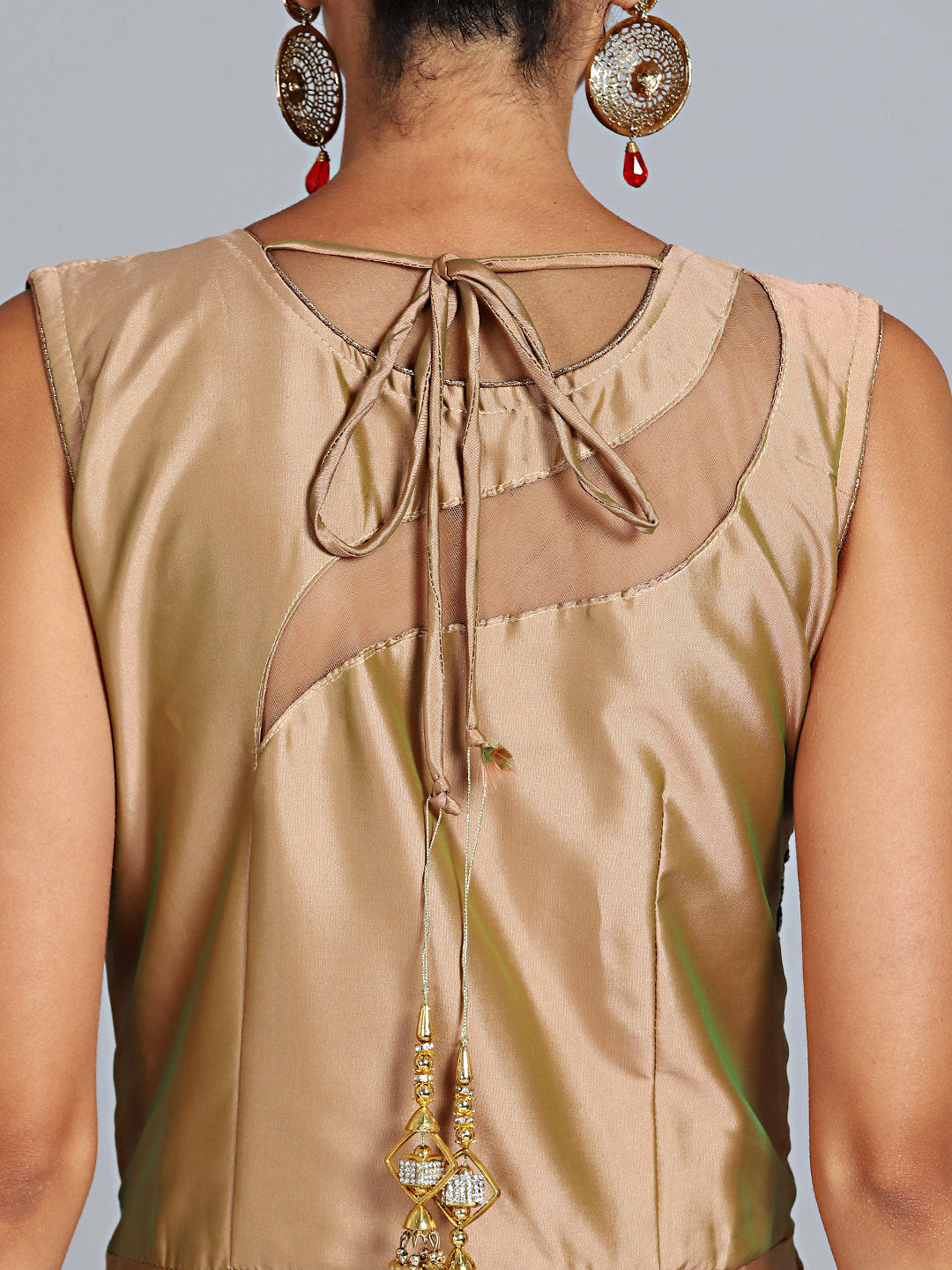 Sequinned Floor Length Suit with matching dupatta