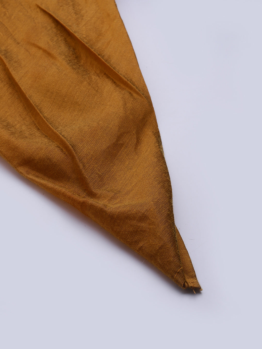 Unstitched Mustard Banarasi Kurta Set With Handloom Dupatta