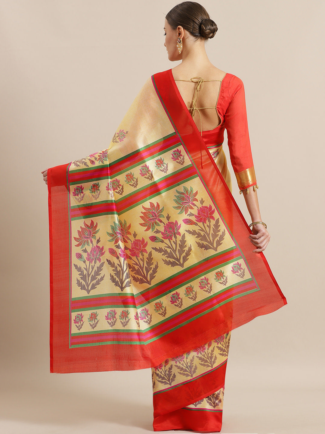 Bhagalpuri Silk Floral Print Saree