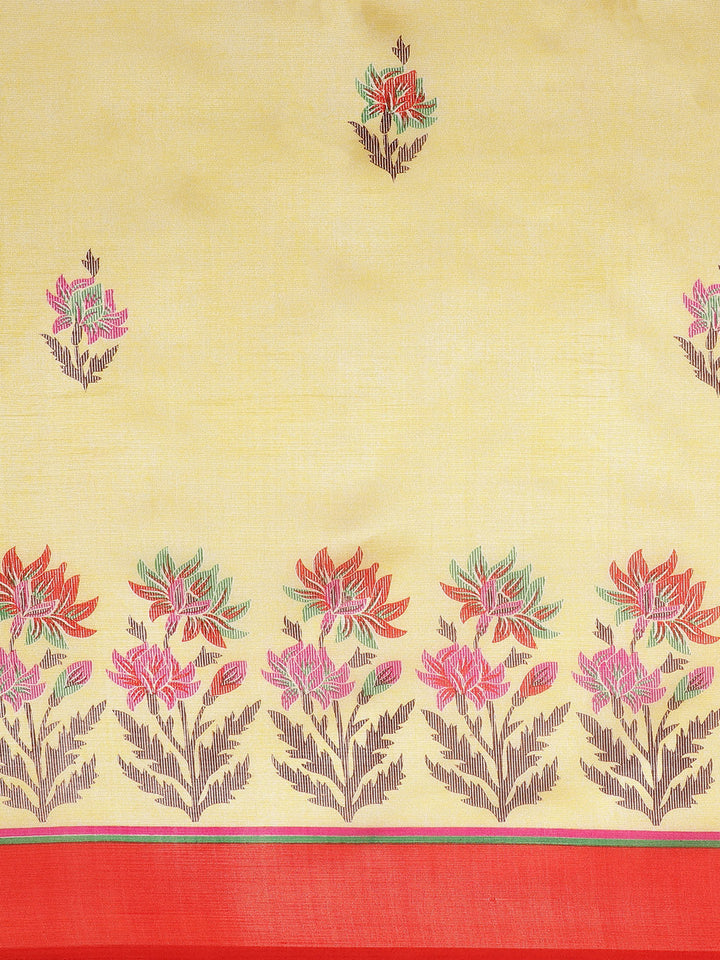 Bhagalpuri Silk Floral Print Saree