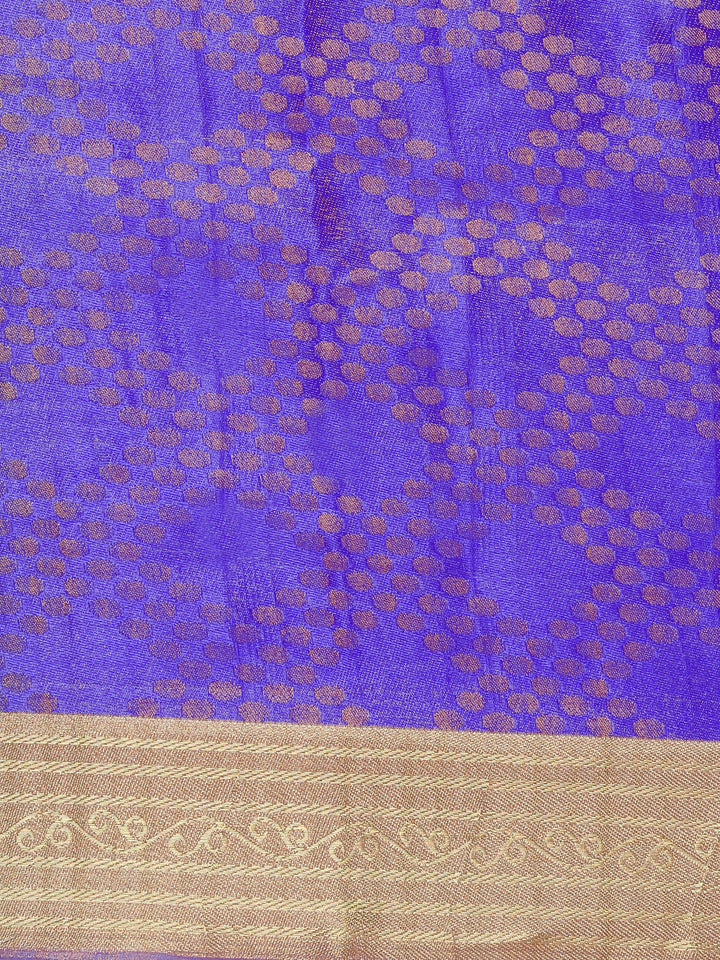 Purple & Gold Woven Design Banarasi Silk Saree
