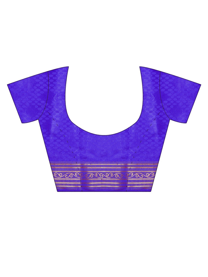 Purple & Gold Woven Design Banarasi Silk Saree