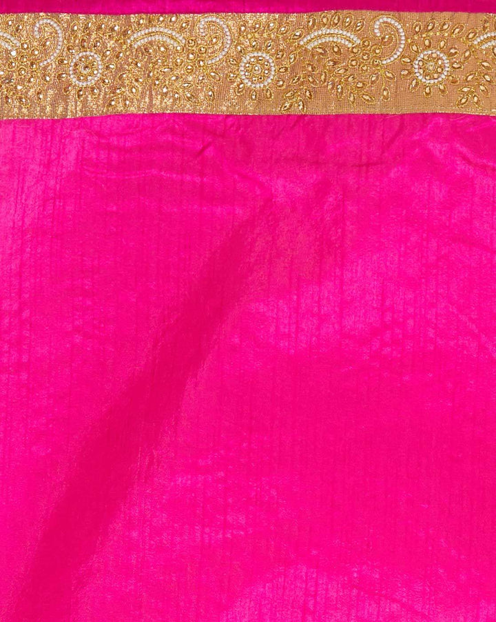 Half and Half  Silk Jamdani Saree with Jacquard Pallu and Embroidered Paneled Pleats